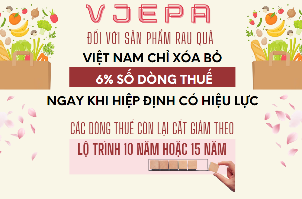 VJEPA: Cam kết về thuế quan với mặt hàng rau quả - Ảnh 1.
