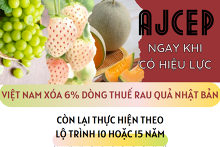 Cam kết về thuế quan với mặt hàng rau quả trong AJCEP