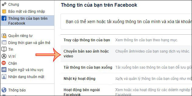 Cách chuyển hình ảnh, video từ facebook sang Google Photo bằng máy tính - Ảnh 1.