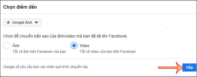 Cách chuyển hình ảnh, video từ facebook sang Google Photo bằng máy tính - Ảnh 3.