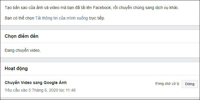 Cách chuyển hình ảnh, video từ facebook sang Google Photo bằng máy tính - Ảnh 6.