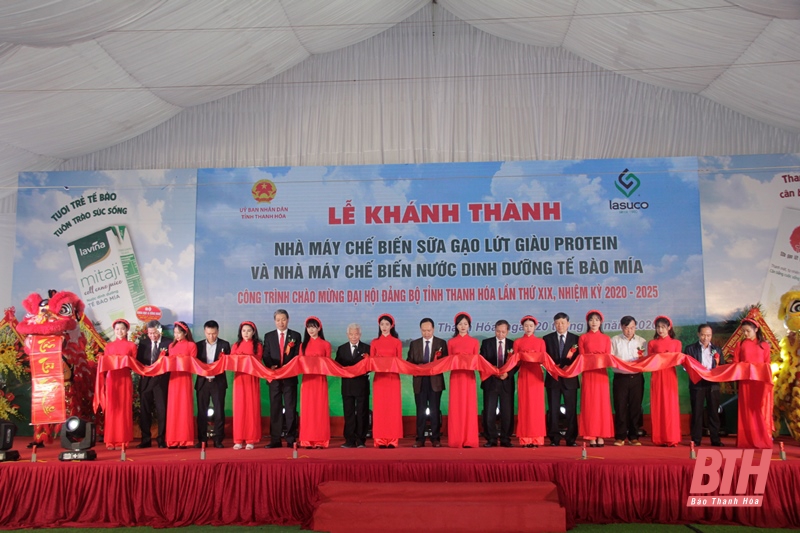 Thanh Hóa: Khánh thành nhà máy chế biến sữa gạo lứt và nước dinh dưỡng tế bào mía trị giá gần 450 tỉ đồng - Ảnh 1. Thanh Hóa: Khánh thành nhà máy chế biến sữa gạo lứt và nước dinh dưỡng tế bào mía trị giá gần 450 tỉ đồng - Ảnh 1.