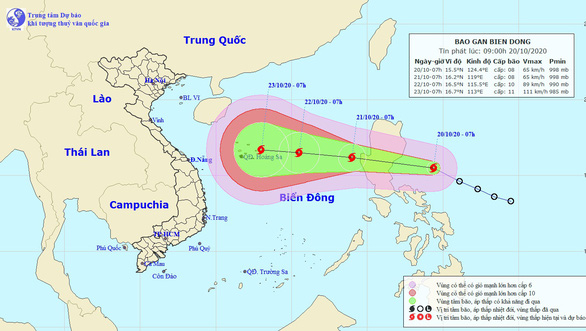 Bão mới đổ bộ vào Biển Đông trong sáng mai - Ảnh 1. Bão mới đổ bộ vào Biển Đông trong sáng mai - Ảnh 1.