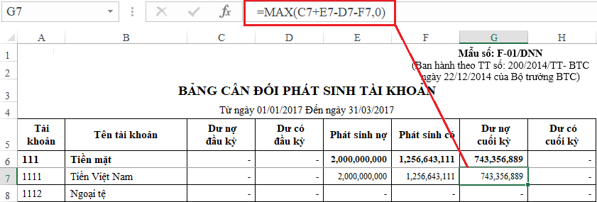 7 hàm trong Excel thường được sử dụng trong kế toán tổng hợp - Ảnh 7. 7 hàm trong Excel thường được sử dụng trong kế toán tổng hợp - Ảnh 7.
