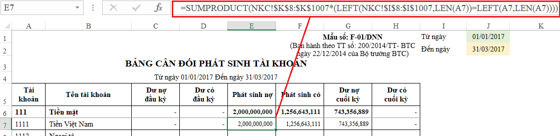 7 hàm trong Excel thường được sử dụng trong kế toán tổng hợp - Ảnh 8. 7 hàm trong Excel thường được sử dụng trong kế toán tổng hợp - Ảnh 8.