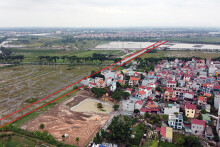 Vị trí 4 đường sẽ mở theo qui hoạch ở xã Hải Bối, Đông Anh, Hà Nội