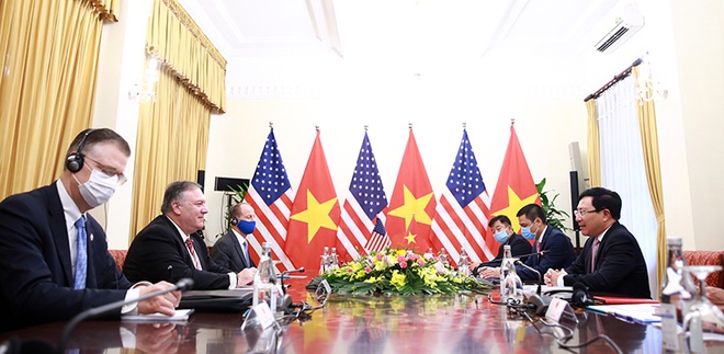 Ông Pompeo: Mỹ ủng hộ Việt Nam mạnh, độc lập, cam kết duy trì quan hệ ổn định - Ảnh 1. Ông Pompeo: Mỹ ủng hộ Việt Nam mạnh, độc lập, cam kết duy trì quan hệ ổn định - Ảnh 1.