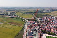 Vị trí 4 đường sẽ mở theo qui hoạch ở xã Liên Hà, Đông Anh, Hà Nội