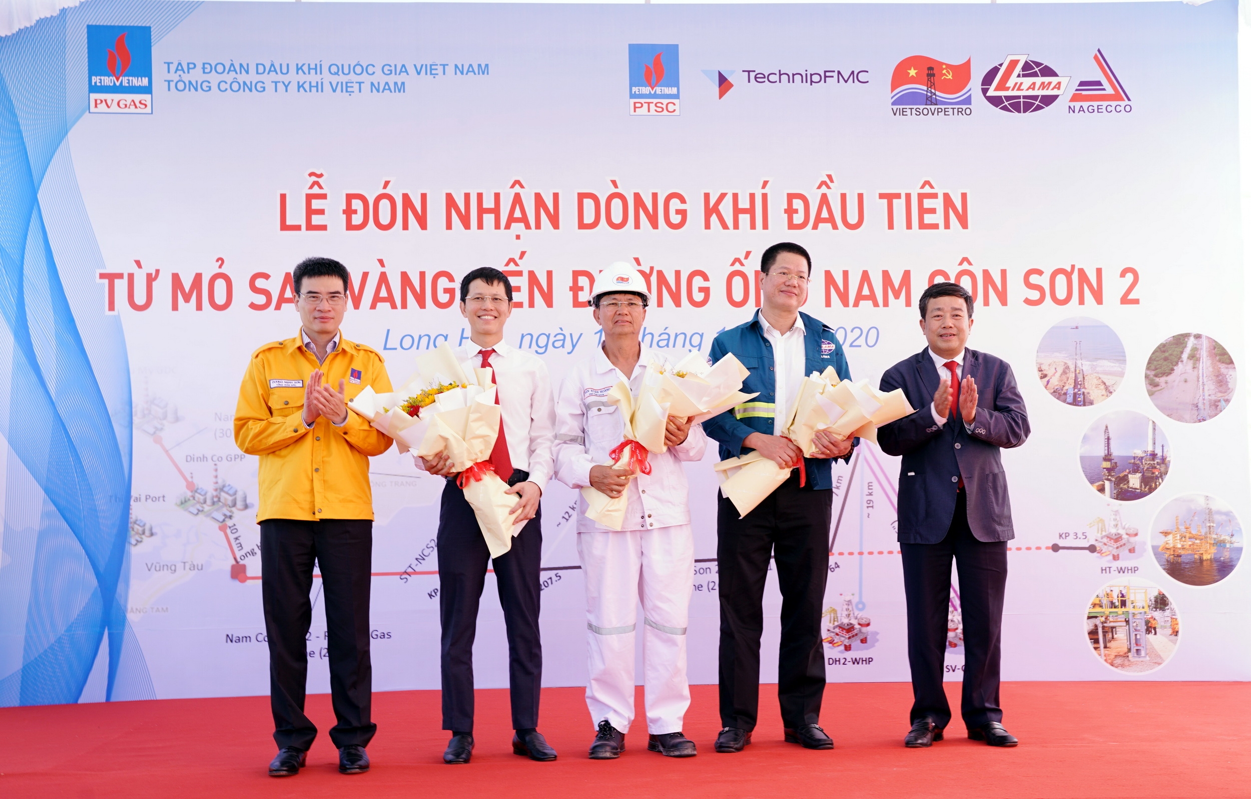 PV GAS nhận dòng khí đầu tiên từ mỏ Sao Vàng - Đại Nguyệt - Ảnh 1. PV GAS nhận dòng khí đầu tiên từ mỏ Sao Vàng - Đại Nguyệt - Ảnh 1.