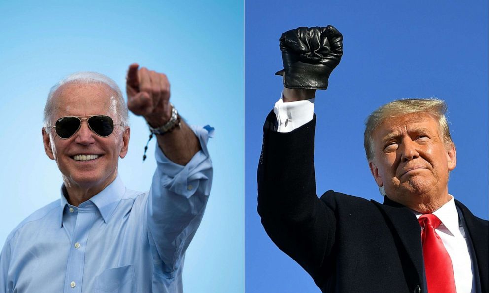 Trump-Biden ganh đua nhau quyết liệt ở các bang chiến địa - Ảnh 1.