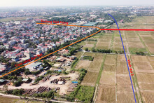 Vị trí ba đường sẽ mở theo qui hoạch ở xã Việt Hùng, Đông Anh, Hà Nội