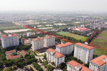 Vị trí ba đường sẽ mở theo qui hoạch ở xã Cổ Bi, Gia Lâm, Hà Nội