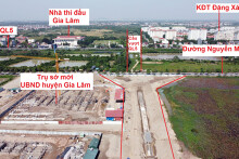 Vị trí ba đường sẽ mở theo qui hoạch ở thị trấn Trâu Quỳ, Gia Lâm, Hà Nội
