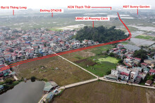 Vị trí ba đường sẽ mở theo qui hoạch ở xã Phượng Cách, Quốc Oai, Hà Nội