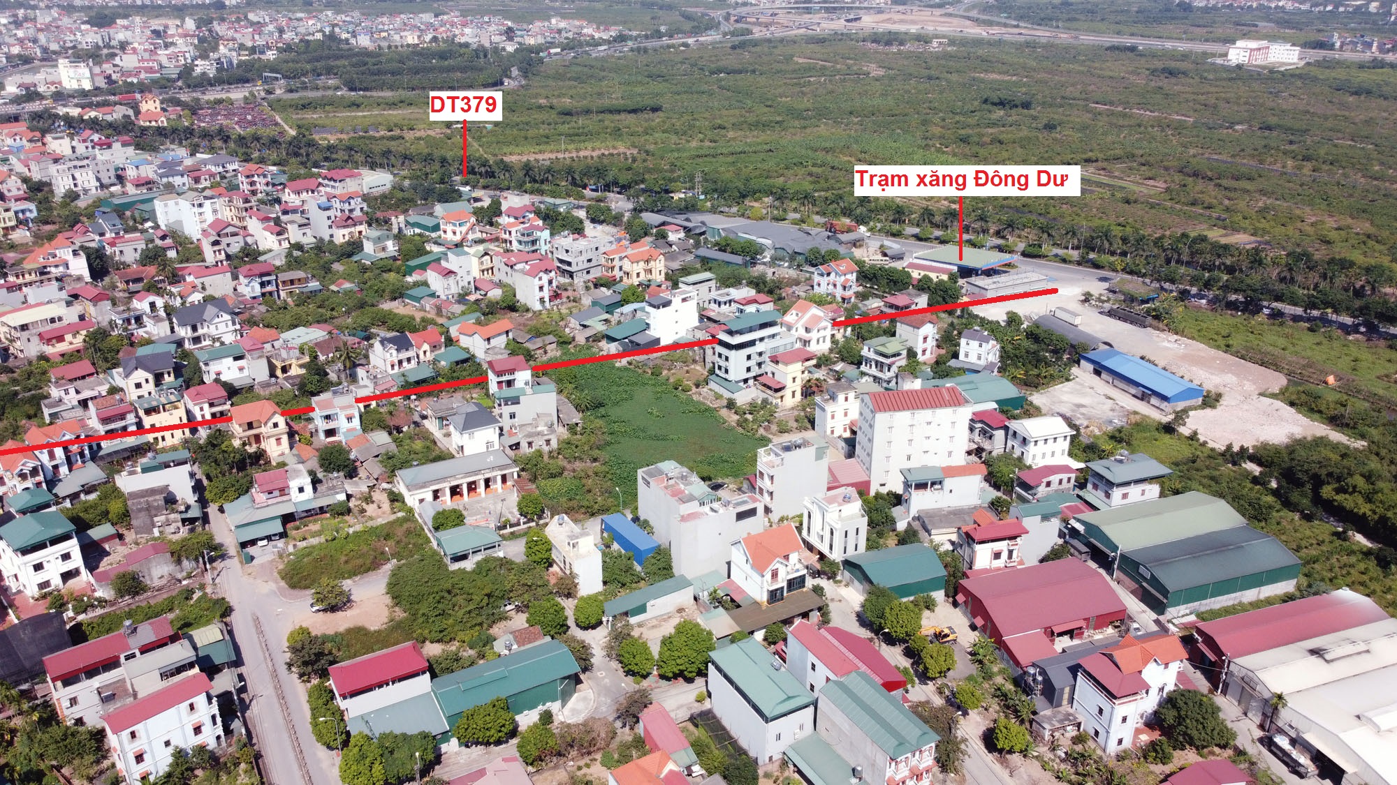 Tuyến có điểm đầu ở bên hông cây xăng Đông Dư trên đường DT379. Tuyến có điểm đầu ở bên hông cây xăng Đông Dư trên đường DT379.