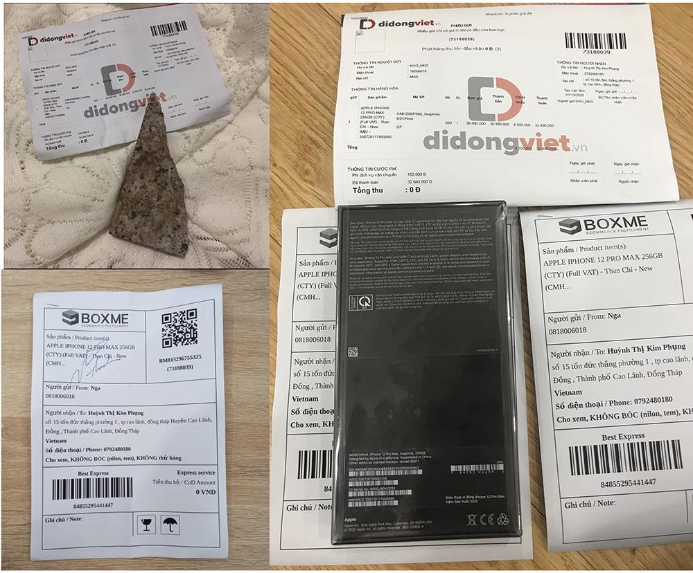 Nhiều nghi vấn xung quanh vụ mua iPhone 12 Pro Max nhận cục đá - Ảnh 1. Nhiều nghi vấn xung quanh vụ mua iPhone 12 Pro Max nhận cục đá - Ảnh 1.