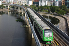 Hình ảnh các đoàn tàu Cát Linh - Hà Đông đang chạy thử gần 300 lượt mỗi ngày