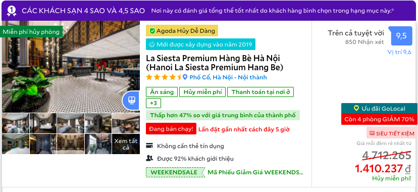 Giá khách sạn 5 sao ở một số điểm du lịch dịp Tết Dương - Ảnh 4. Giá khách sạn 5 sao ở một số điểm du lịch dịp Tết Dương - Ảnh 4.
