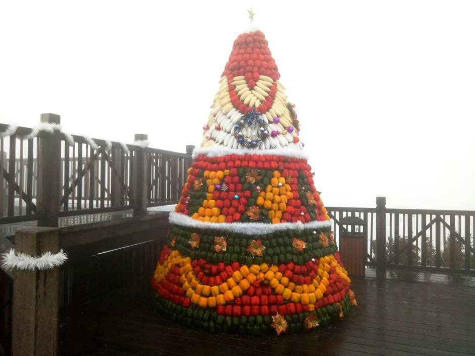 Những cây thông Noel làm từ nông sản độc đáo trong 'ngôi làng tuyết' ở Fansipan - Ảnh 6. Những cây thông Noel làm từ nông sản độc đáo trong 'ngôi làng tuyết' ở Fansipan - Ảnh 6.