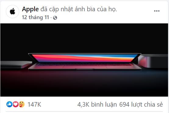 Facebook xóa 'tick xanh' của fanpage Apple - Ảnh 2. Facebook xóa 'tick xanh' của fanpage Apple - Ảnh 2.