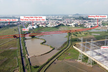 Vị trí ba đường sẽ mở theo qui hoạch ở xã Thạch Thán, Quốc Oai, Hà Nội
