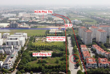 Vị trí 4 đường sẽ mở theo qui hoạch ở xã Phú Thị, Gia Lâm, Hà Nội