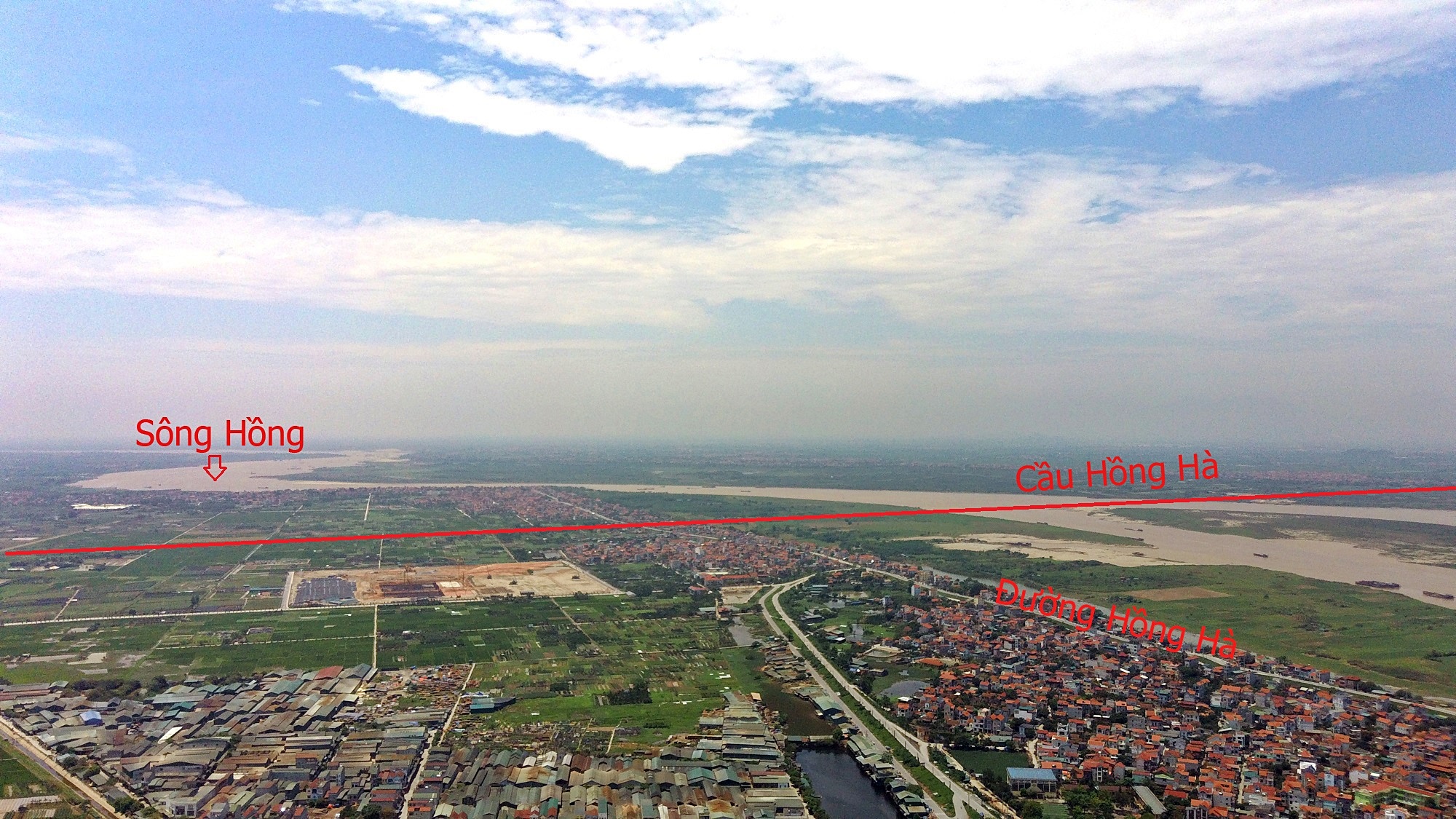 Những dự án sẽ hưởng lợi từ qui hoạch cầu Hồng Hà nối Đan Phượng - Mê Linh - Ảnh 2.
