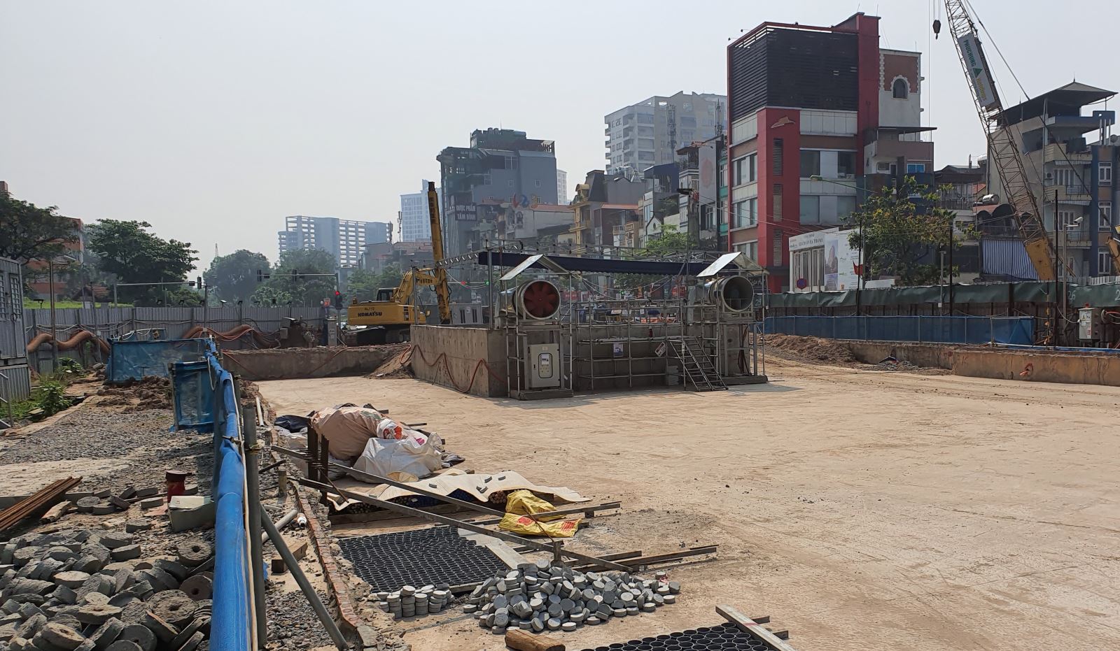 Thi công ga ngầm đường sắt đô thị Nhổn - Ga Hà Nội dưới độ sâu 19 m - Ảnh 8. Thi công ga ngầm đường sắt đô thị Nhổn - Ga Hà Nội dưới độ sâu 19 m - Ảnh 8.