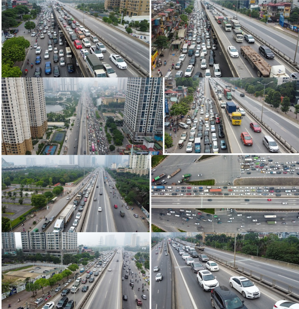 Hà Nội: Hình ảnh ô tô 'không lối thoát' tại đường vành đai 3 trên cao - Ảnh 7. Hà Nội: Hình ảnh ô tô 'không lối thoát' tại đường vành đai 3 trên cao - Ảnh 7.