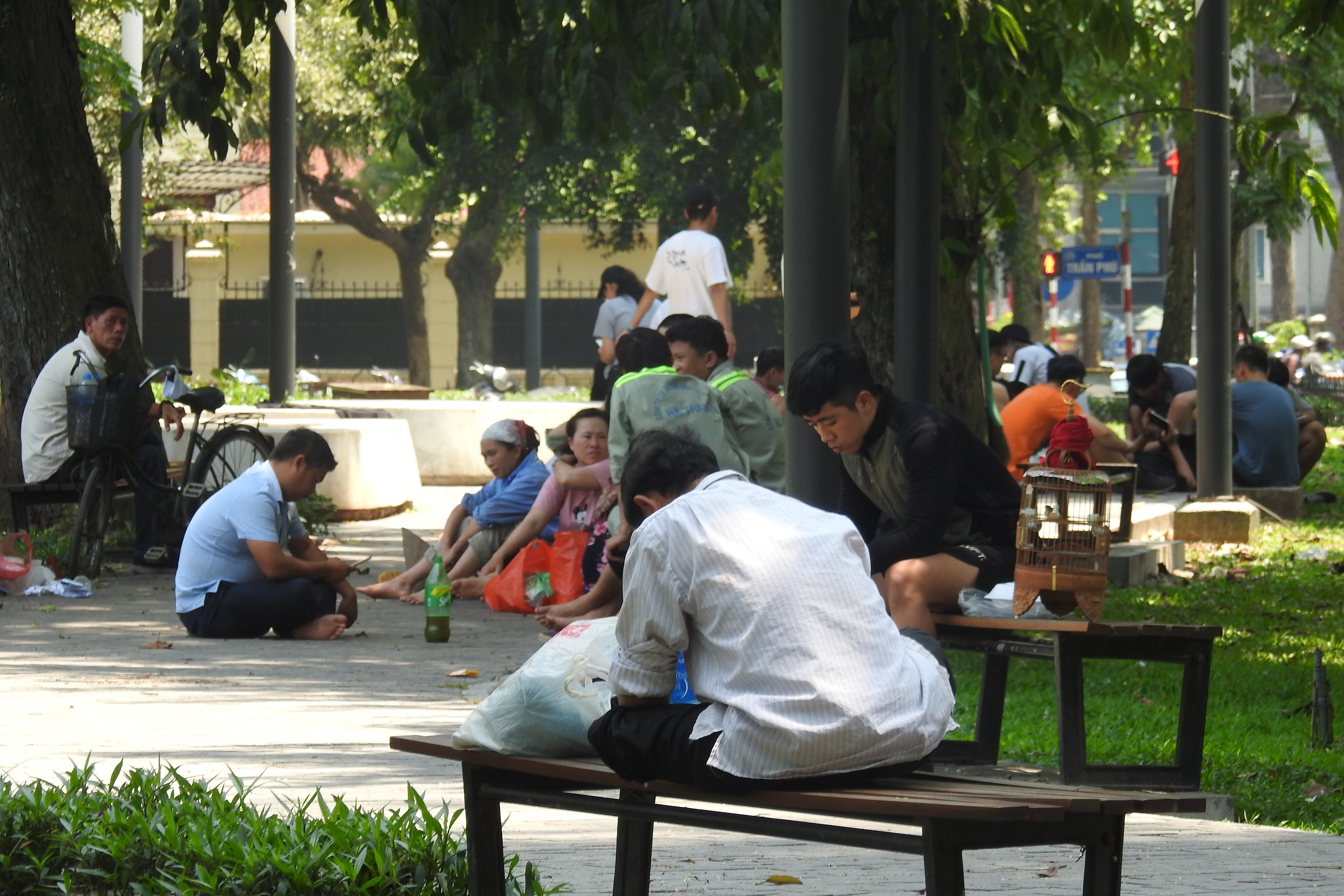 Một ngày trước khi đón không khí lạnh, Hà Nội vẫn nắng như đổ lửa - Ảnh 12. Một ngày trước khi đón không khí lạnh, Hà Nội vẫn nắng như đổ lửa - Ảnh 12.
