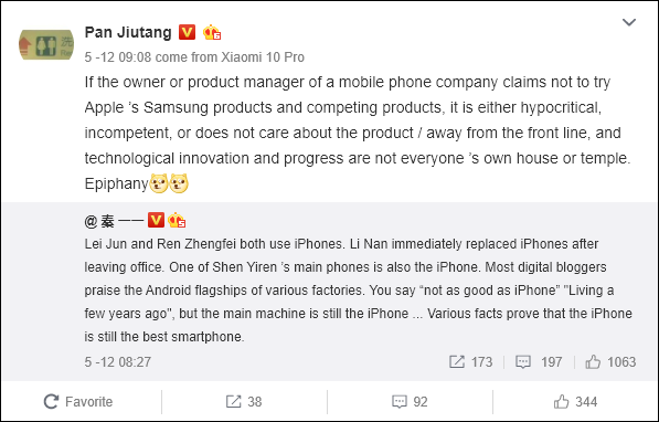 Fan Xiaomi tức giận khi CEO sử dụng iPhone để đăng bài - Ảnh 2. Fan Xiaomi tức giận khi CEO sử dụng iPhone để đăng bài - Ảnh 2.