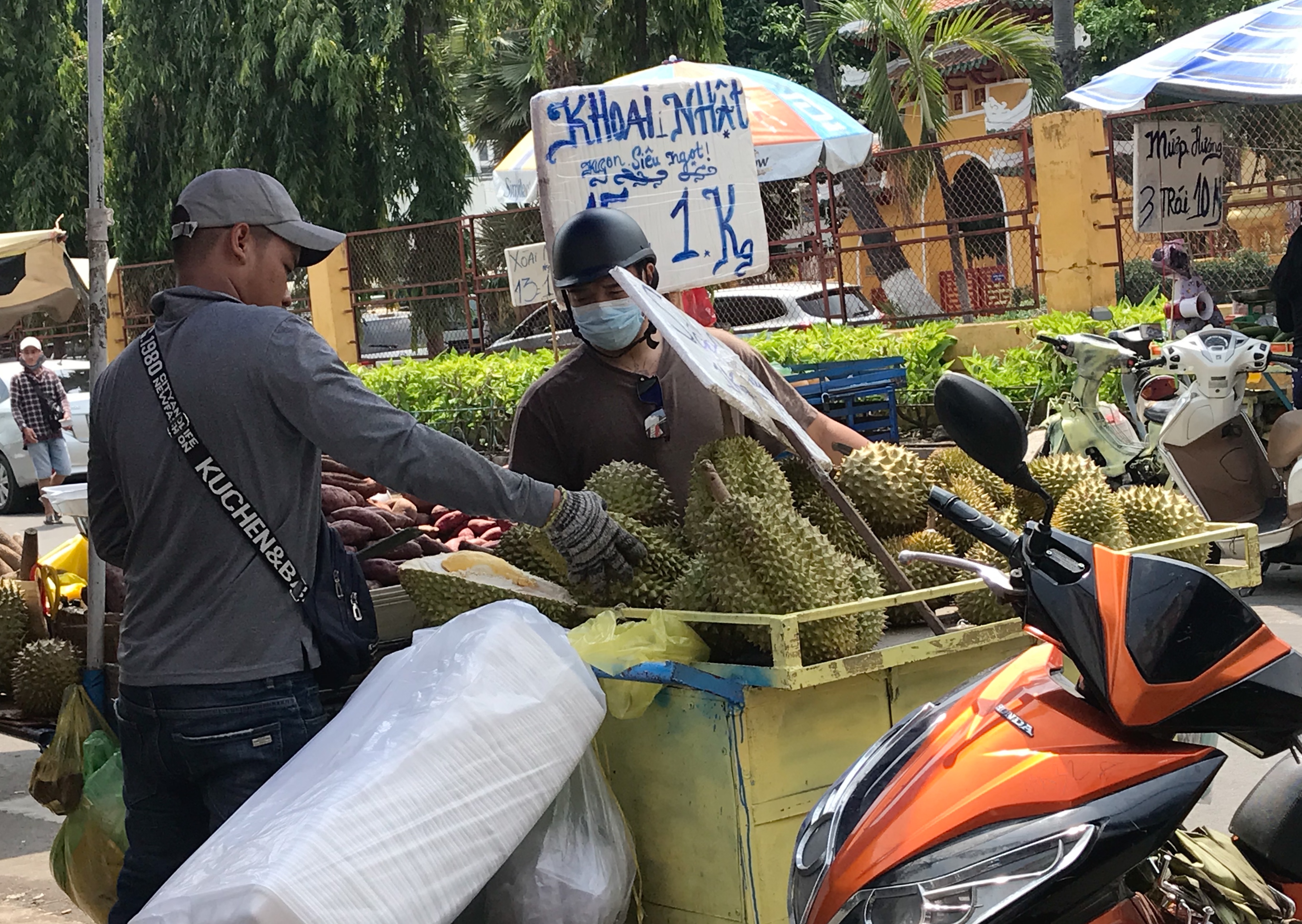 Sầu riêng giá rẻ tràn lan Sài Gòn, vì sao? - Ảnh 1. Sầu riêng giá rẻ tràn lan Sài Gòn, vì sao? - Ảnh 1.