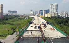 Vành đai 3 trên cao đoạn Mai Dịch - Nam Thăng Long đã 'hợp long', sắp thông xe
