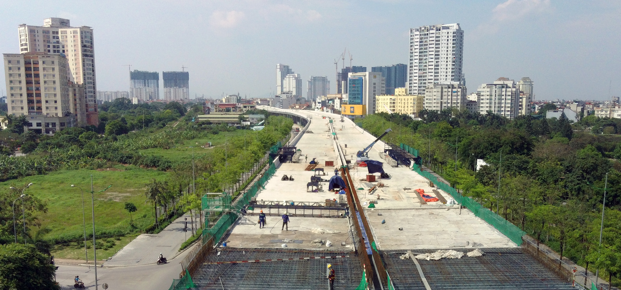Vành đai 3 trên cao đoạn Mai Dịch - Nam Thăng Long đã 'hợp long', tháng 9/2020 thông xe - Ảnh 7. Vành đai 3 trên cao đoạn Mai Dịch - Nam Thăng Long đã 'hợp long', tháng 9/2020 thông xe - Ảnh 7.
