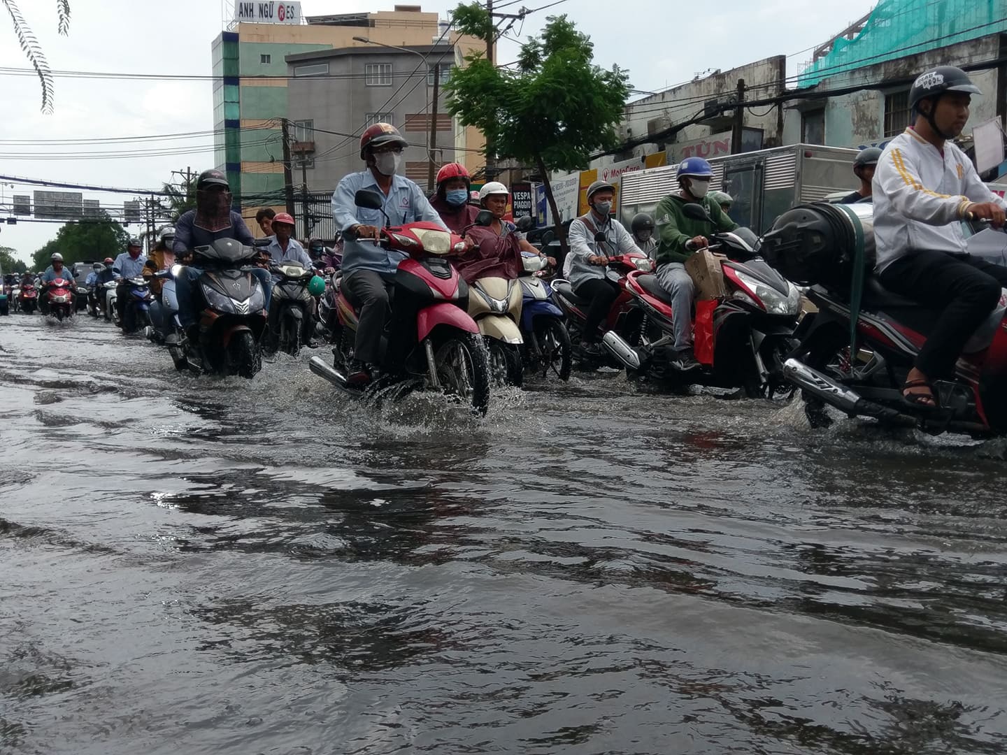 TP HCM đón mưa giải nhiệt, người dân vất vả vượt 'rốn ngập' - Ảnh 6. TP HCM đón mưa giải nhiệt, người dân vất vả vượt 'rốn ngập' - Ảnh 6.