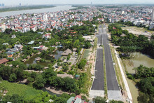 Đường ngàn tỉ nối Ngọc Thụy - Nguyễn Văn Cừ ở quận Long Biên mới làm được vài trăm mét