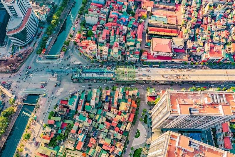 [Ảnh] Ngắm đường Vành đai hai trên cao 9.400 tỉ đồng đang dần hình thành của Thủ đô - Ảnh 2.