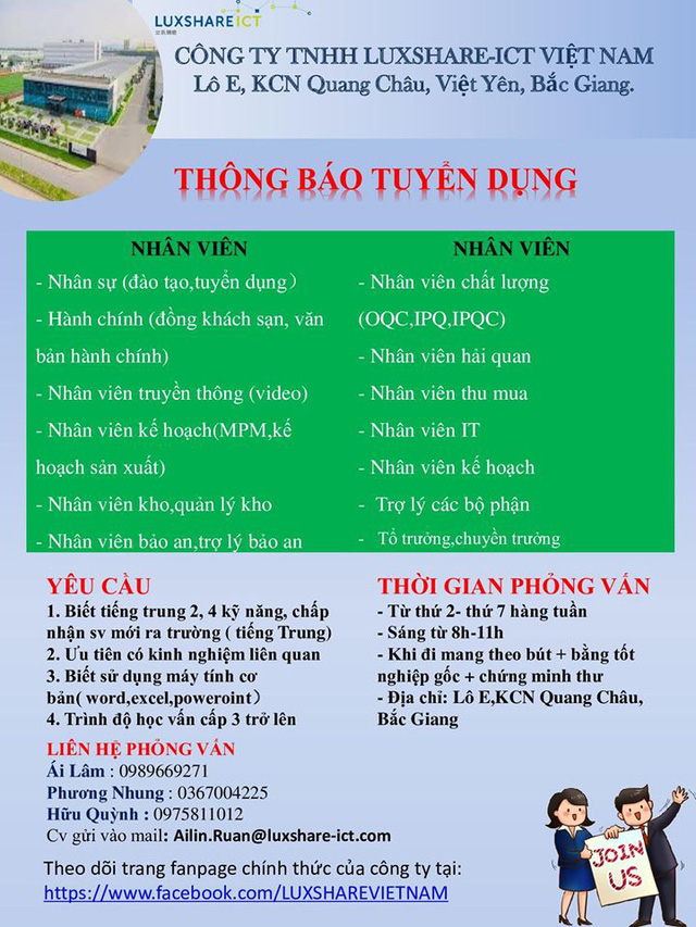 Công ty sản xuất AirPods tuyển dụng hàng ngàn công nhân tại Việt Nam - Ảnh 1. Công ty sản xuất AirPods tuyển dụng hàng ngàn công nhân tại Việt Nam - Ảnh 1.