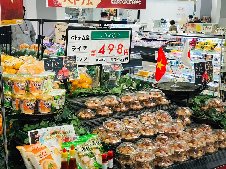 Người tiêu dùng hào hứng chia sẻ ảnh vải thiều Việt Nam bày bán trong siêu thị Nhật Bản - Ảnh 5. Người tiêu dùng hào hứng chia sẻ ảnh vải thiều Việt Nam bày bán trong siêu thị Nhật Bản - Ảnh 5.