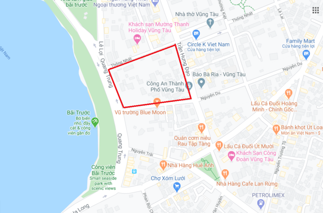 Bà Rịa - Vũng Tàu đấu giá khu đất vàng 4 mặt tiền ở Bãi Trước - Ảnh 1. Bà Rịa - Vũng Tàu đấu giá khu đất vàng 4 mặt tiền ở Bãi Trước - Ảnh 1.