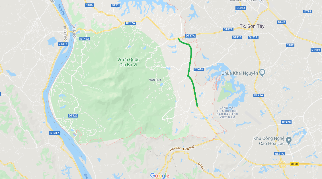Đang nâng cấp, mở rộng đường dọc hành lang xanh Ba Vì  - Ảnh 1.