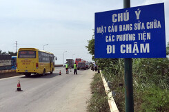 Phương án phân luồng giao thông khi cấm xe lưu thông qua cầu Thăng Long từ 6/8