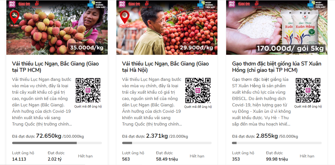 Hơn 75 tấn vải thiều đã bán qua ứng dụng MoMo - Ảnh 1.