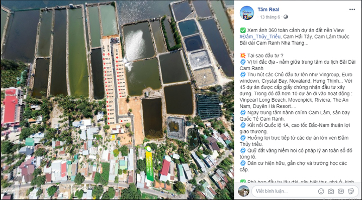 Khánh Hòa: Tràn lan phân lô bán nền ven đầm Thủy Triều - Ảnh 1. Khánh Hòa: Tràn lan phân lô bán nền ven đầm Thủy Triều - Ảnh 1.