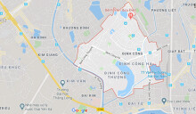 Vị trí ba đường sẽ mở theo qui hoạch ở phường Định Công, Hoàng Mai, Hà Nội