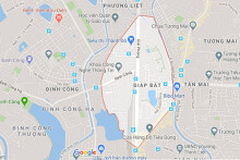 Vị trí ba đường sẽ mở theo qui hoạch ở phường Giáp Bát, Hoàng Mai, Hà Nội