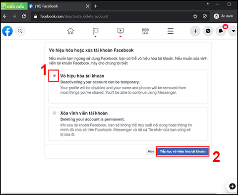 Cách khóa tài khoản facebook tạm thời trên điện thoại và máy tính đơn giản - Ảnh 8. Cách khóa tài khoản facebook tạm thời trên điện thoại và máy tính đơn giản - Ảnh 8.
