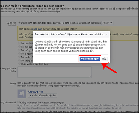 Cách khóa tài khoản facebook tạm thời trên điện thoại và máy tính đơn giản - Ảnh 10. Cách khóa tài khoản facebook tạm thời trên điện thoại và máy tính đơn giản - Ảnh 10.