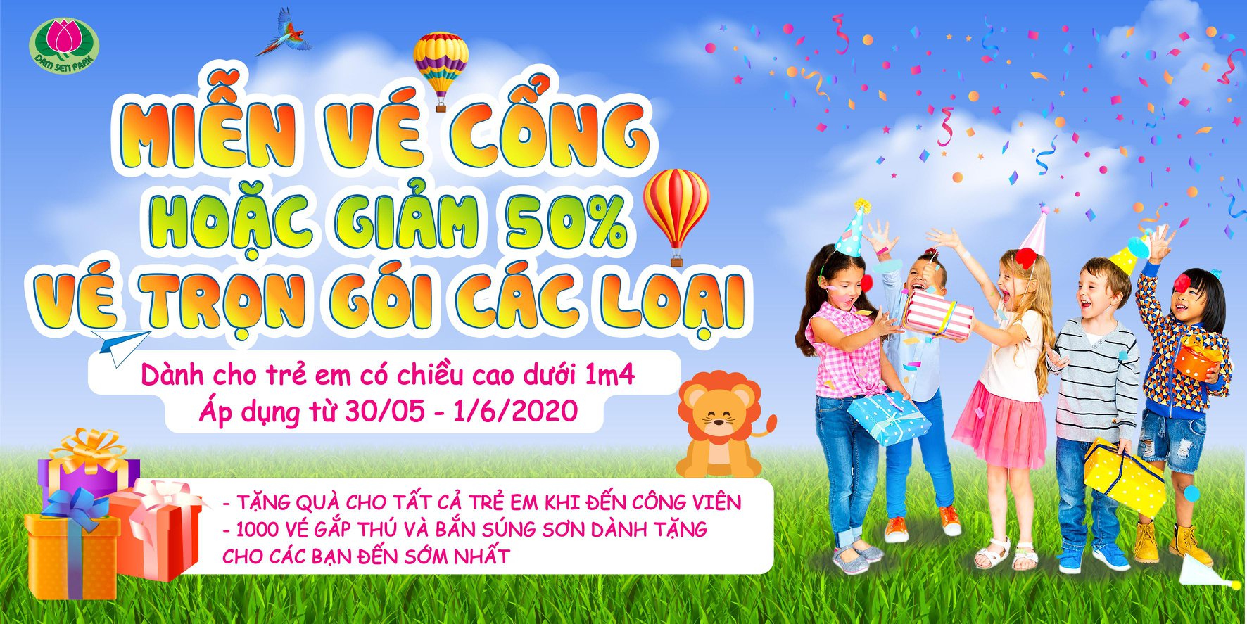 Công viên Đầm Sen và Suối Tiên giảm giá, tổ chức nhiều sự kiện cho trẻ dịp Quốc tế Thiếu nhi 1/6 - Ảnh 1.