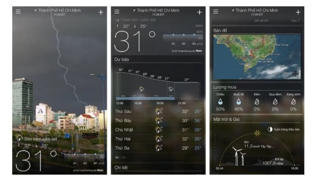 Tổng hợp những ứng dụng dự báo thời tiết hiện nay cho Android và iOS - Ảnh 2. Tổng hợp những ứng dụng dự báo thời tiết hiện nay cho Android và iOS - Ảnh 2.